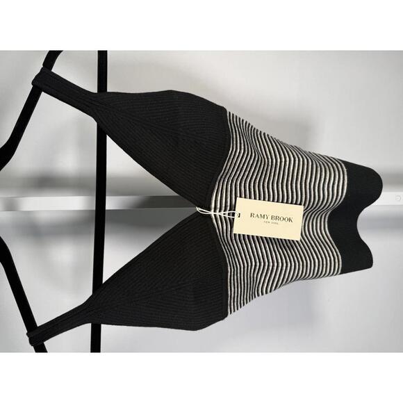 NWT Ramy Brook Madeline Sweater Tank Black & Cream XS - Picture 3 of 7